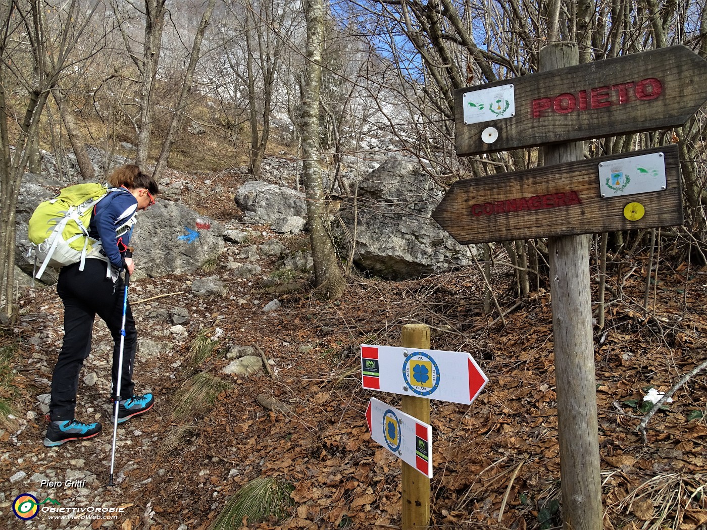 20 Al bivio prendiamo a sx il sent. 521 per passare tra i torrioni d'arrampicata.JPG